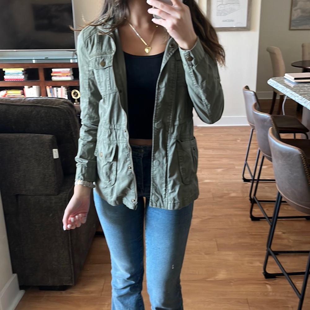 Army Green Rain Jacket small